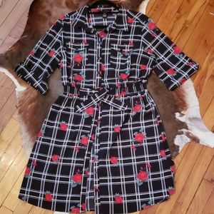 Millennium Front Tie Waist Shirt Dress XL